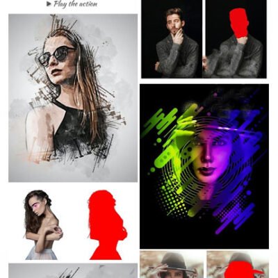 GraphicRiver Watercolor And Abstract Portrait Action