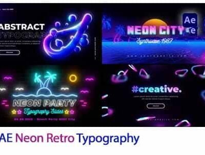 Neon Retro Typography