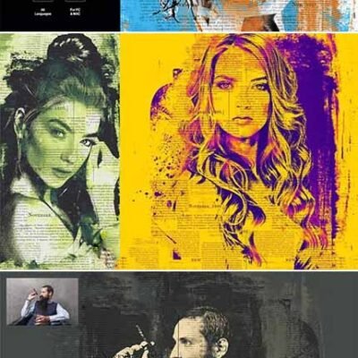 GraphicRiver Collage Stamp Photoshop Action