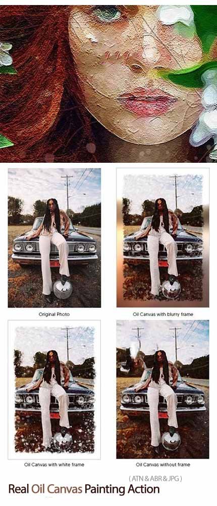 GraphicRiver Real Oil Canvas Painting Action GraphicRiver Real Oil Canvas Painting Action