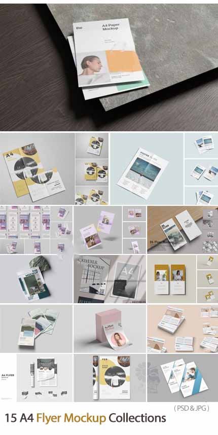15 A4 Flyer Mockup Collections 15 A4 Flyer Mockup Collections
