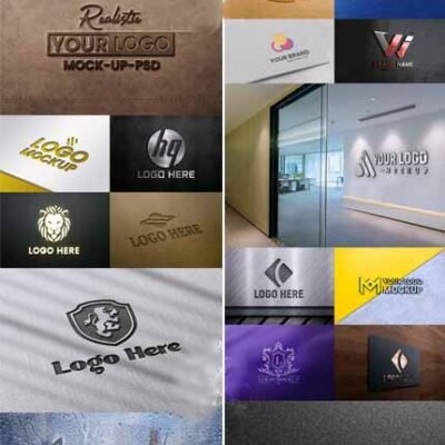 22 Realistic Logo PSD Mockups Templates