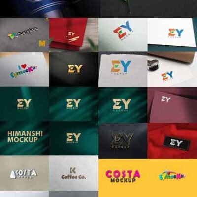 24 Modern Logo Mockups Templates Collection