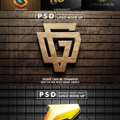 3D Realistic Logo Mock Up