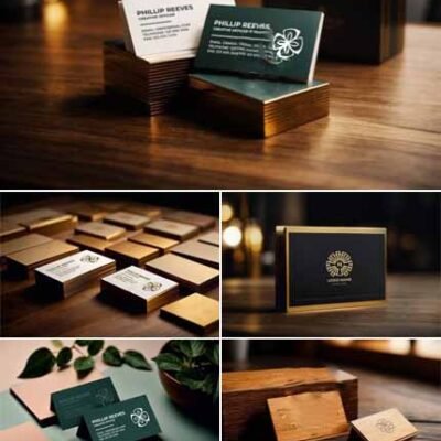 5 Luxury Business Cards Mockups Templates