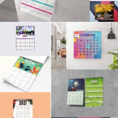 8 Calendars PSD Mockups Templates