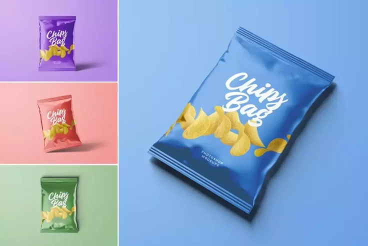 Chips Bag Packaging Mockups Chips Bag Packaging Mockups