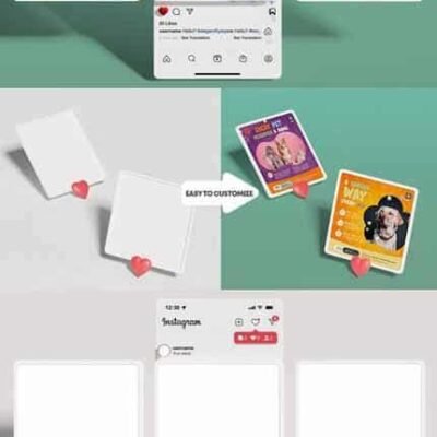 Instagram PSD Mockups Templates