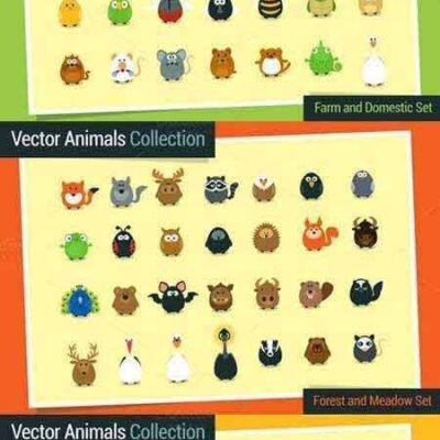 100 Vector Animals Bundle