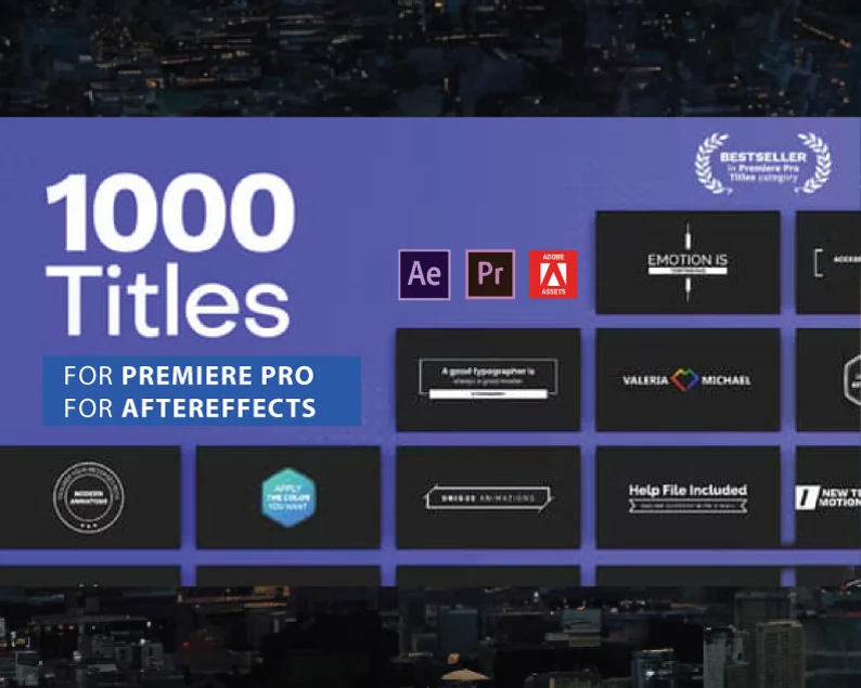 1000 Animated Titles For Premiere Pro And After Effects 1000 Animated Titles For Premiere Pro And After Effects