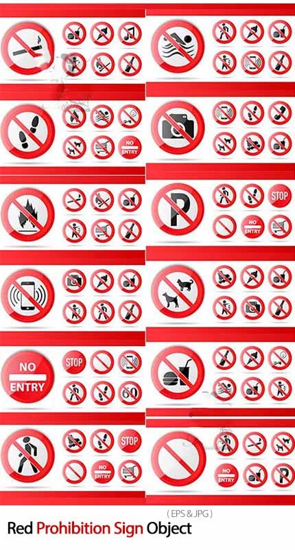 18 Red Prohibition Sign Object 18 Red Prohibition Sign Object