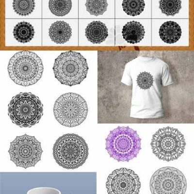 20 Mandala Circular Patterns Vector Bundle