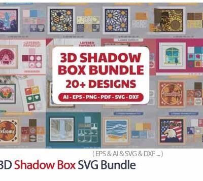 3D Shadow Box SVG Bundle