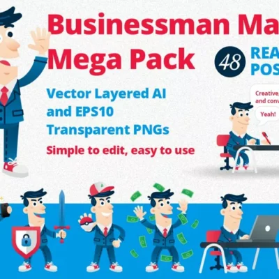 Business Man Mascot Mega Pack