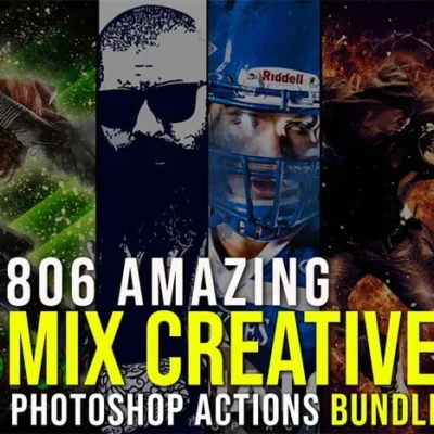 CreativeMarket 806 Creative Photoshop Action Bundle