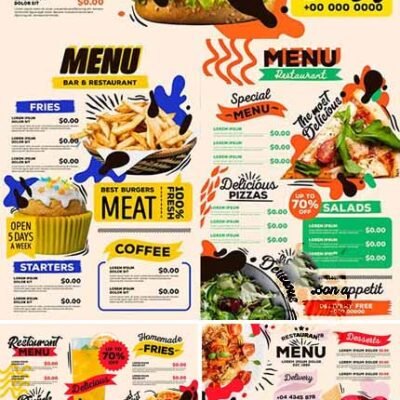 Menu Modern Restaurant Design Collection Template