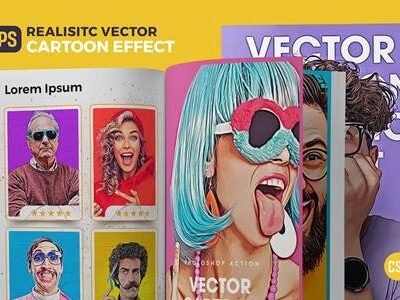 Realisitc Vector Cartoon Photoshop Action