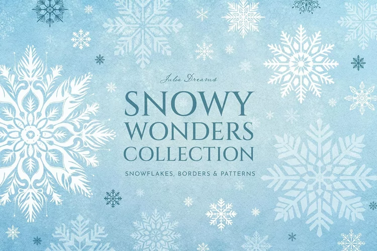 Snowy Wonders Snowflakes Vector Elements Snowy Wonders Snowflakes Vector Elements