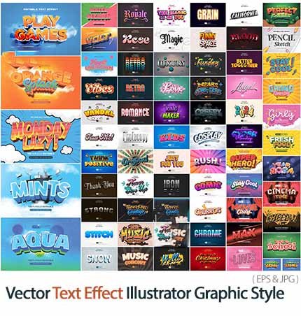 Vector Text Effect Illustrator Graphic Style Vector Text Effect Illustrator Graphic Style