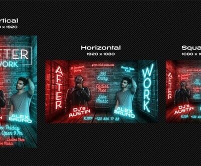 3D Neon Instagram Stories