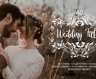 40 Flourish Wedding Titles Premiere Pro