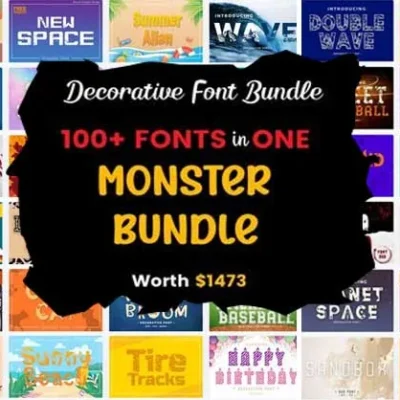 140 Decorative Font Bundle