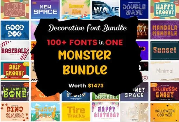 140 Decorative Font Bundle 140 Decorative Font Bundle