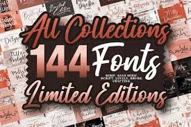 147 Fonts All Collections Limited Editions