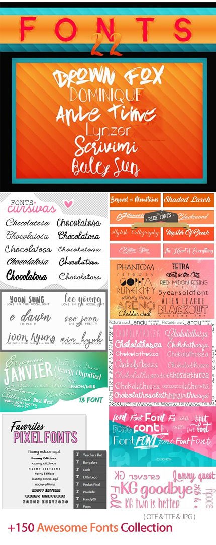150 Awesome Fonts Collection 150 Awesome Fonts Collection