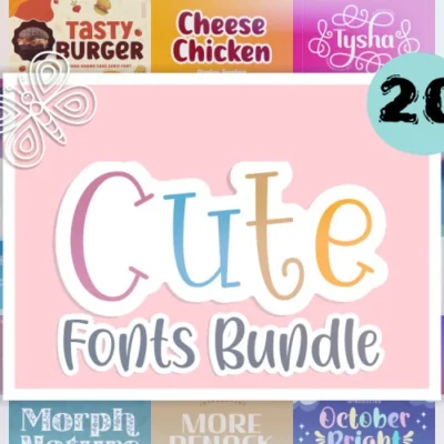 20 The Cute Fonts Bundle