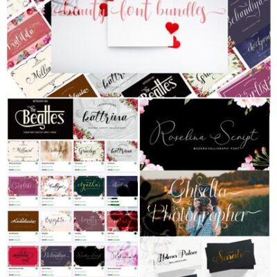 21 Beauty Font Bundles