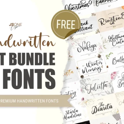 30 Handwritten Font Bundle