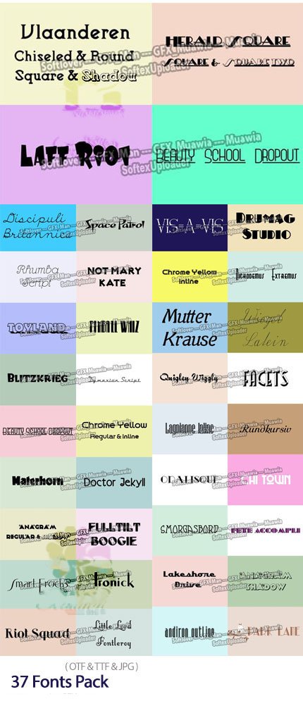 37 Fonts Pack 37 Fonts Pack
