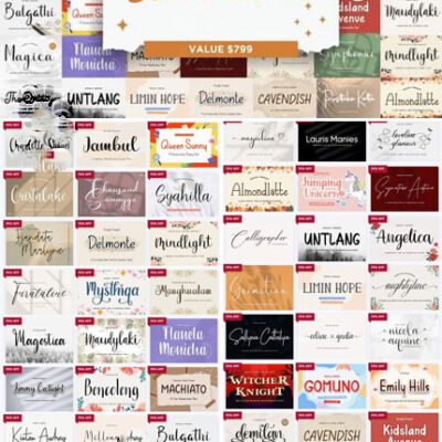 50 Ultimate Crafting Font Bundle