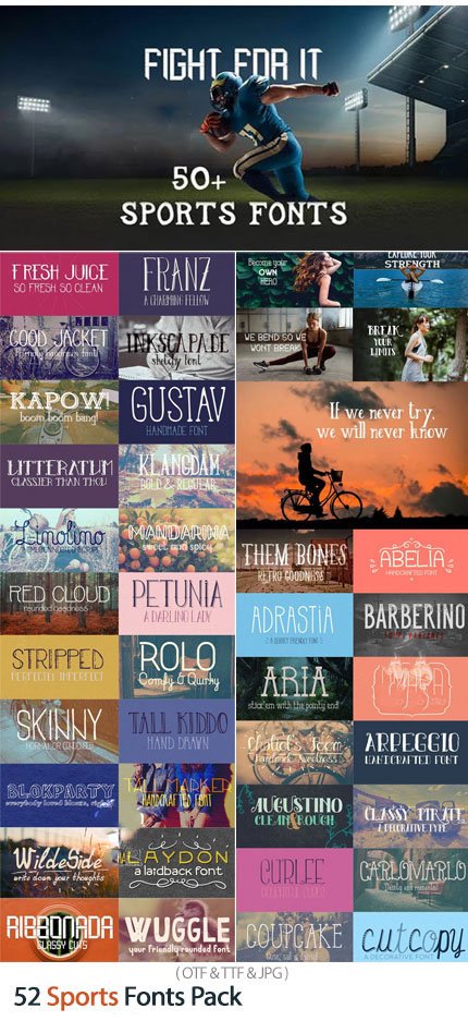 52 Sports Fonts Pack 52 Sports Fonts Pack