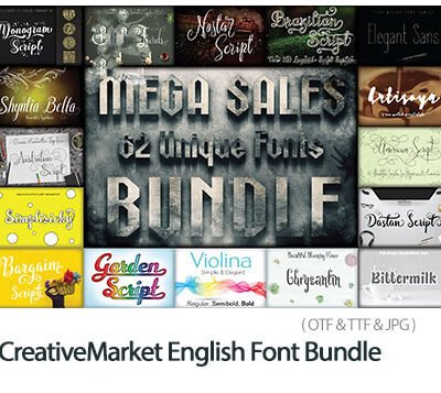 CreativeMarket English Font Bundle