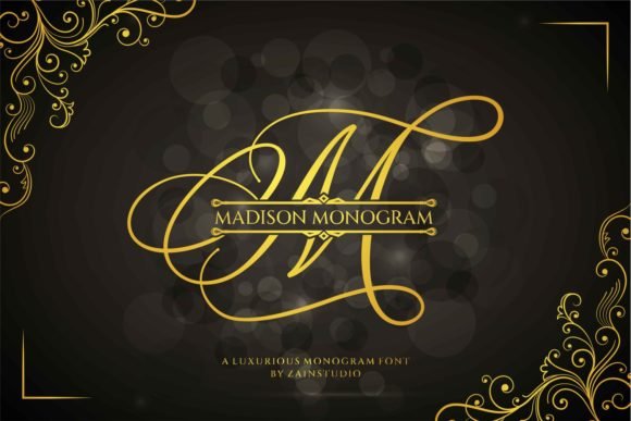 Madison Monogram Calligraphy Display Font Madison Monogram Calligraphy Display Font