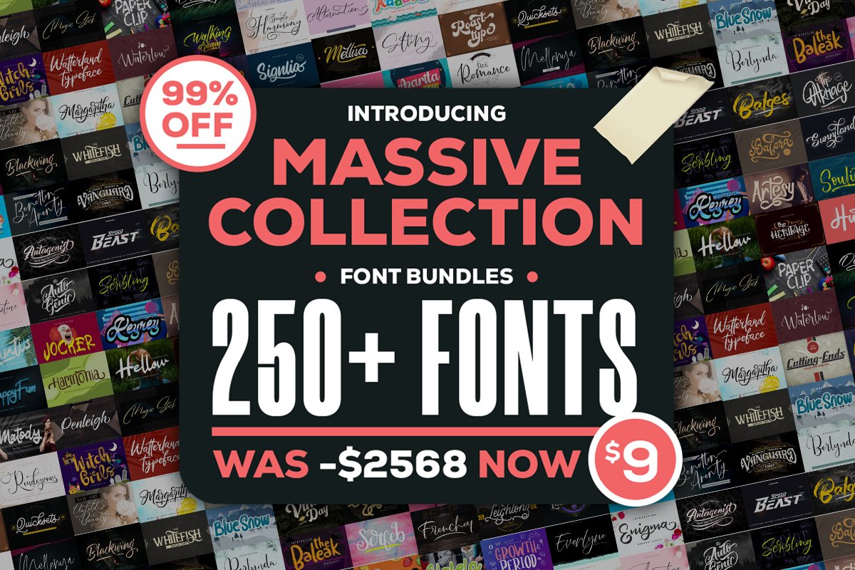 Massive Collection Fonts Bundle Massive Collection Fonts Bundle