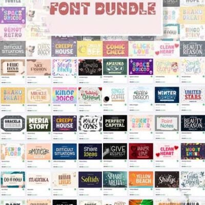The Special Font Bundle 68 Premium Fonts