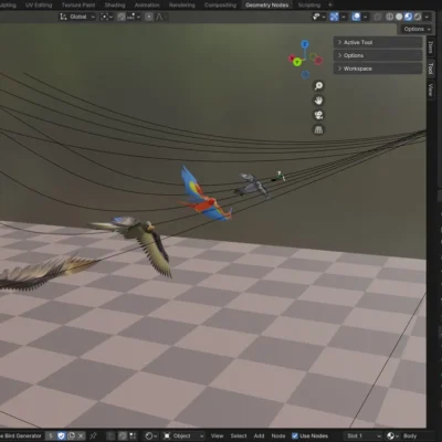 Bird Generator v0.2 Geometry Nodes for Blender