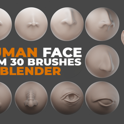 Human Face Vdm Brushes for Blender
