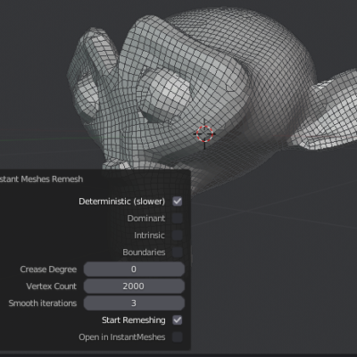 Instant Meshes Remesh Addon for Blender
