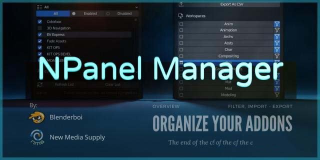 n panel manager for Blender n panel manager for Blender