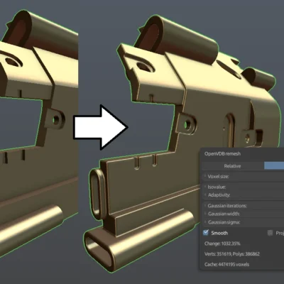 OpenVDB Remesh for Blender