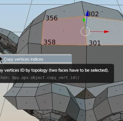 Transfer Vertex Order for Blender