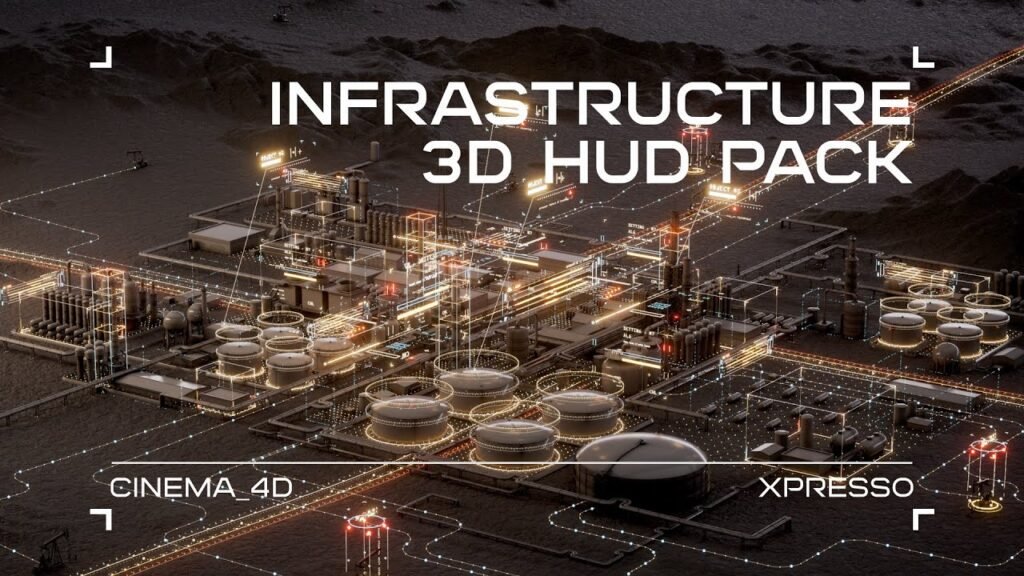 infrastructure 3d hud pack for cinema 4D | visualstorms