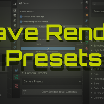 Save Render Presets for Blender