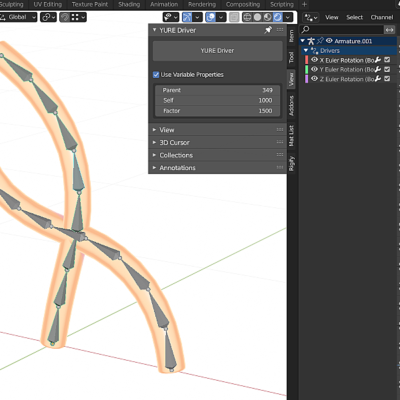yure driver for Blender
