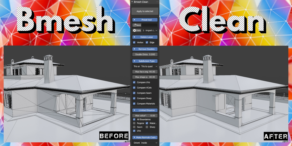 Bmesh Clean v1.1.203 Bmesh Clean for Blender