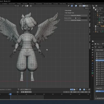 Import Export Skin Weights for Blender